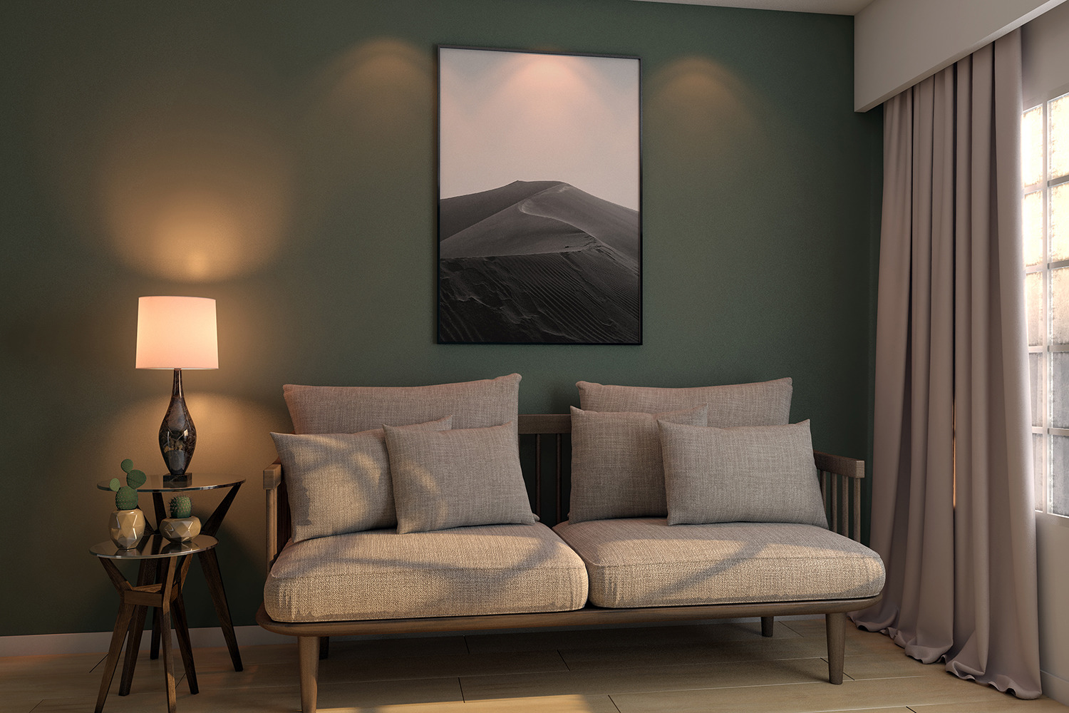 Living Room Scenes Mockup