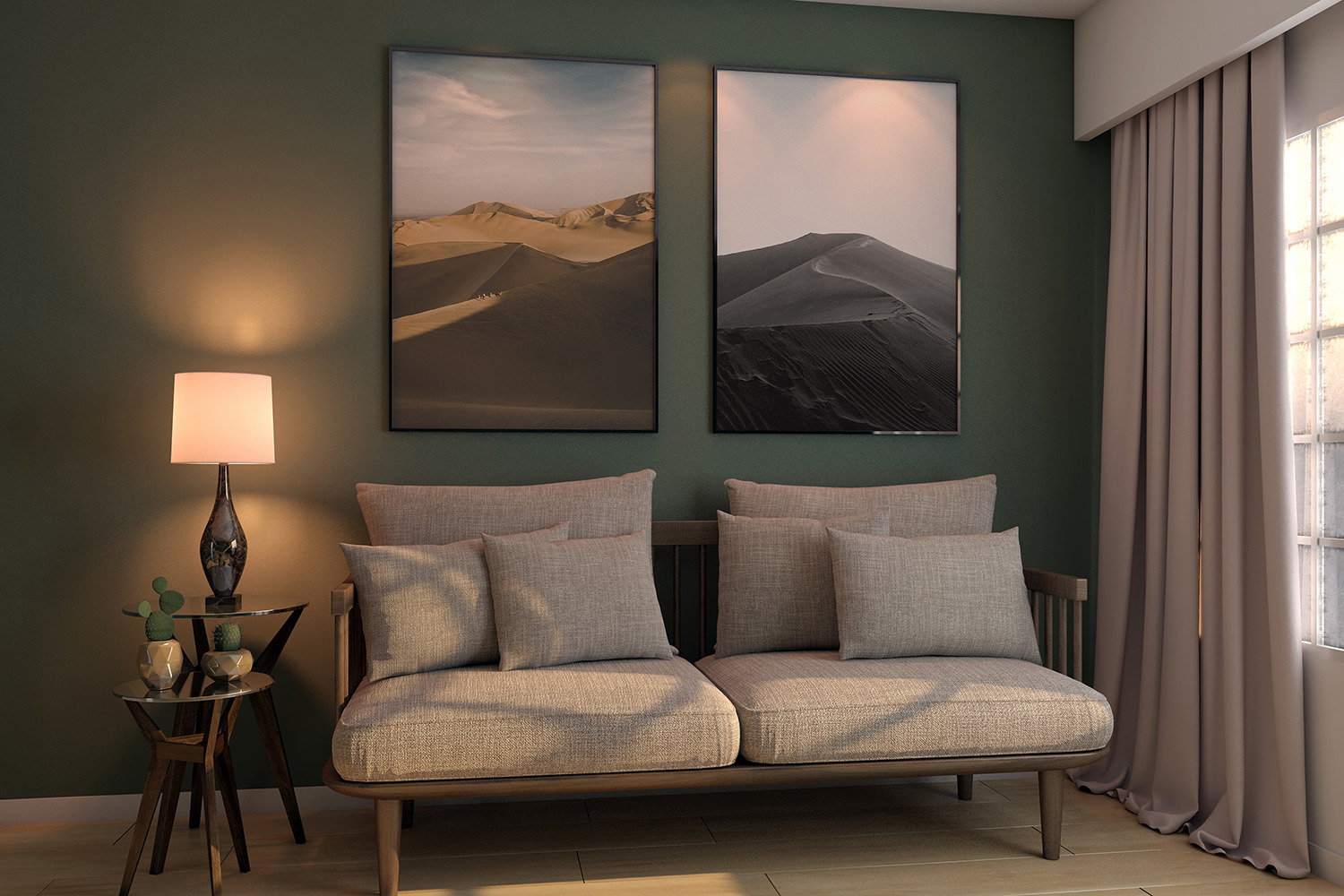 Living Room Scenes Mockup