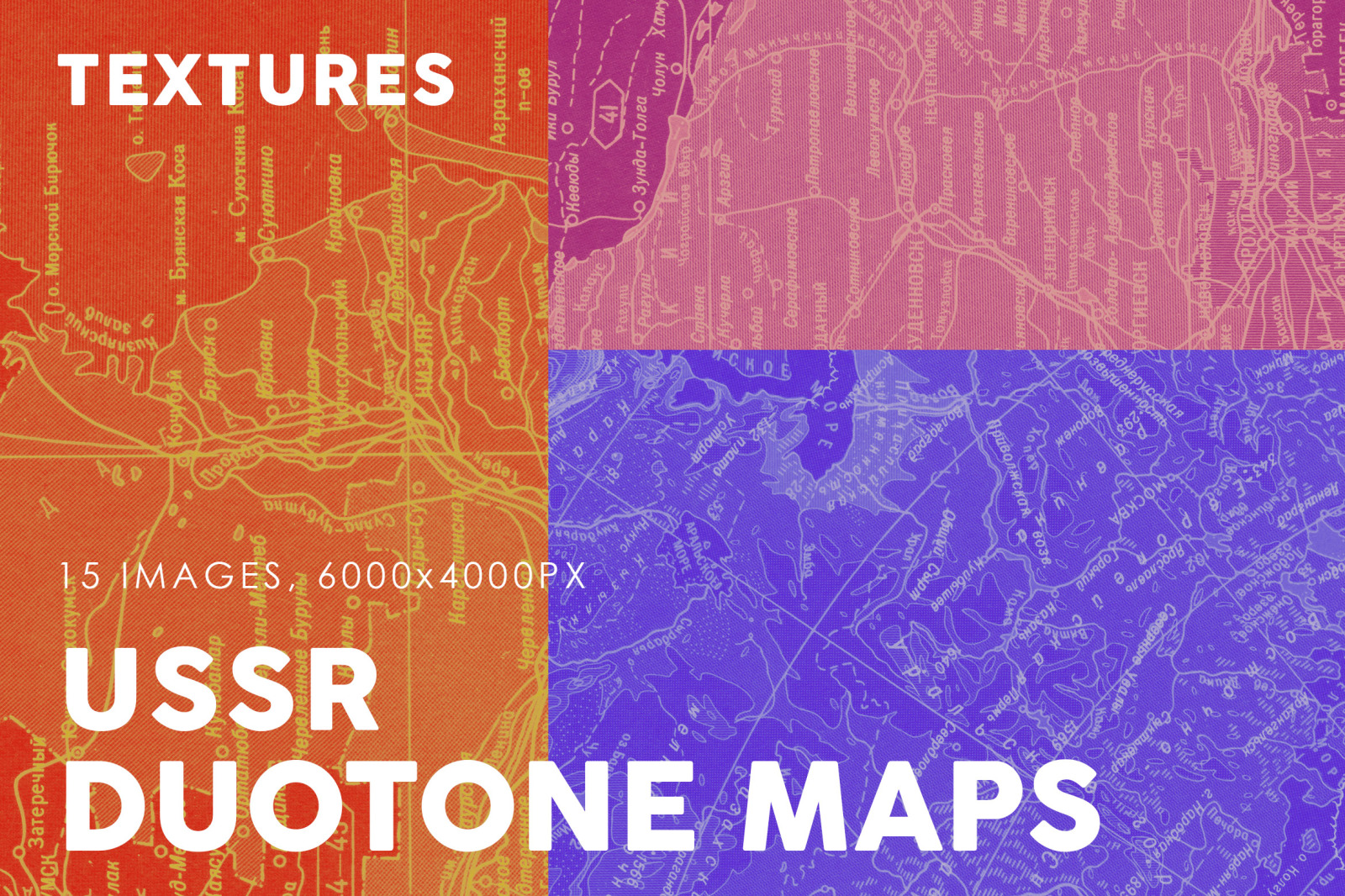 60 USSR Map Textures