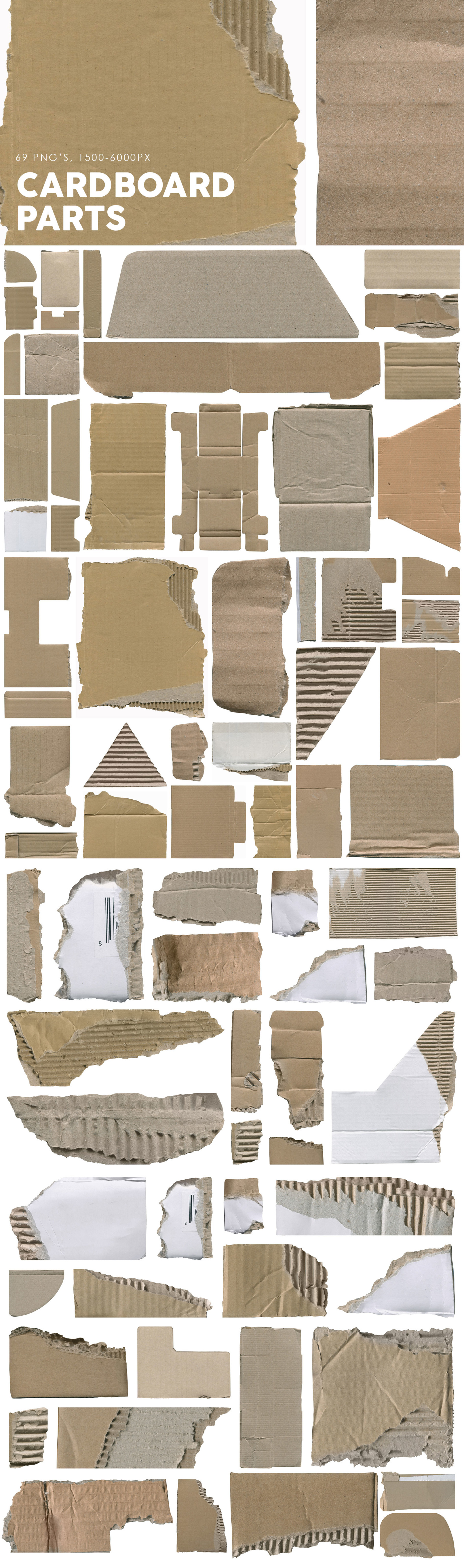 480 Various Cardboard Paper Textures