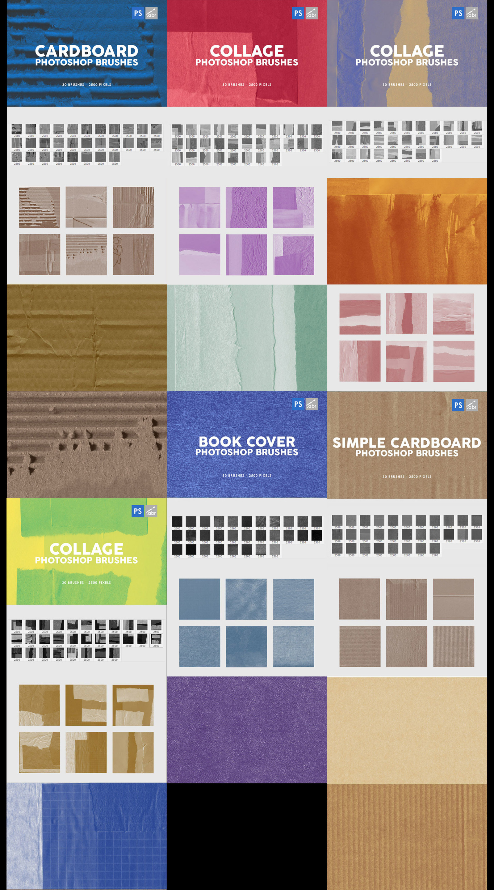 3000 Photoshop Stamp Brushes Bundle