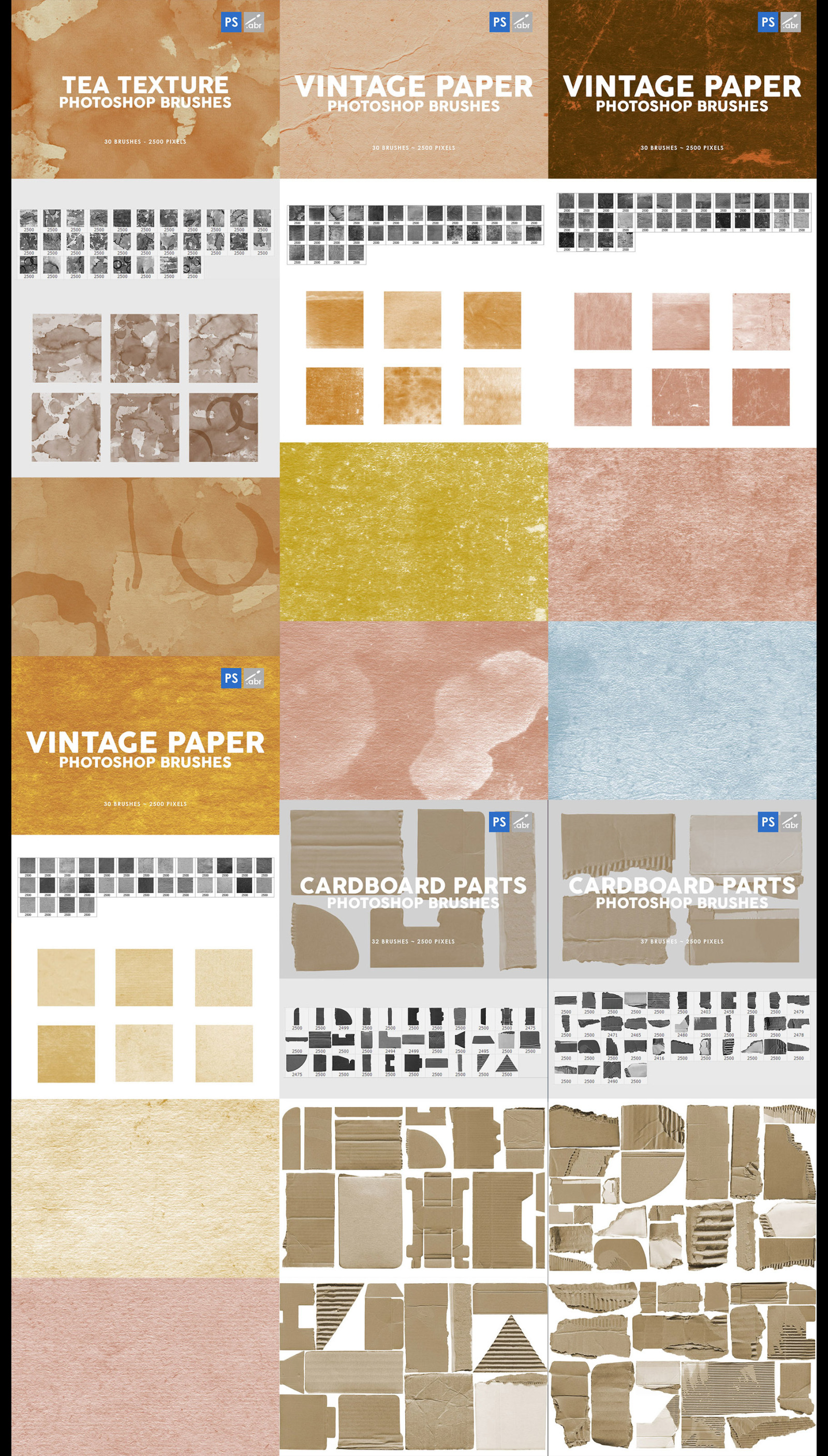 3000 Photoshop Stamp Brushes Bundle