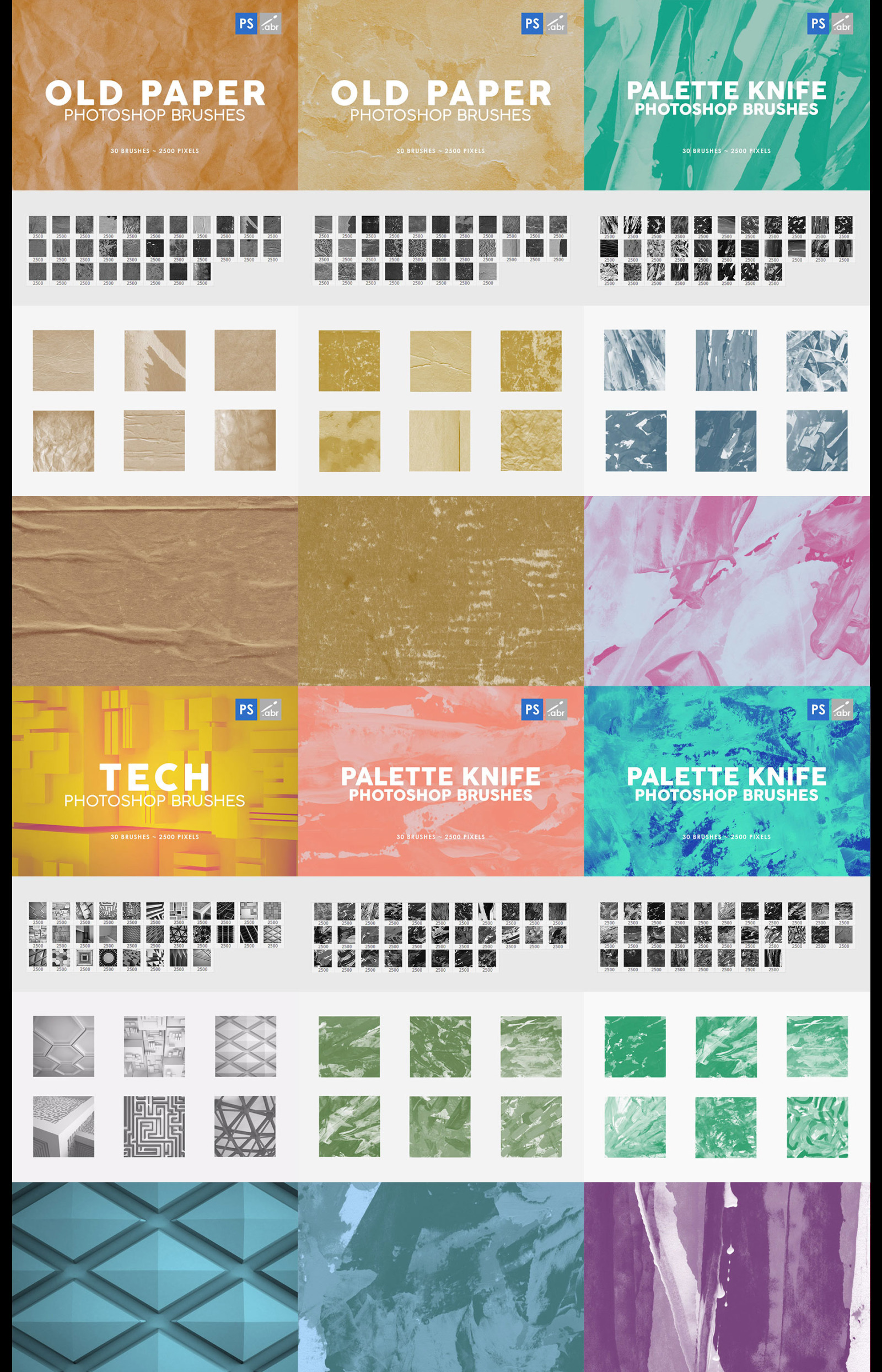 3000 Photoshop Stamp Brushes Bundle