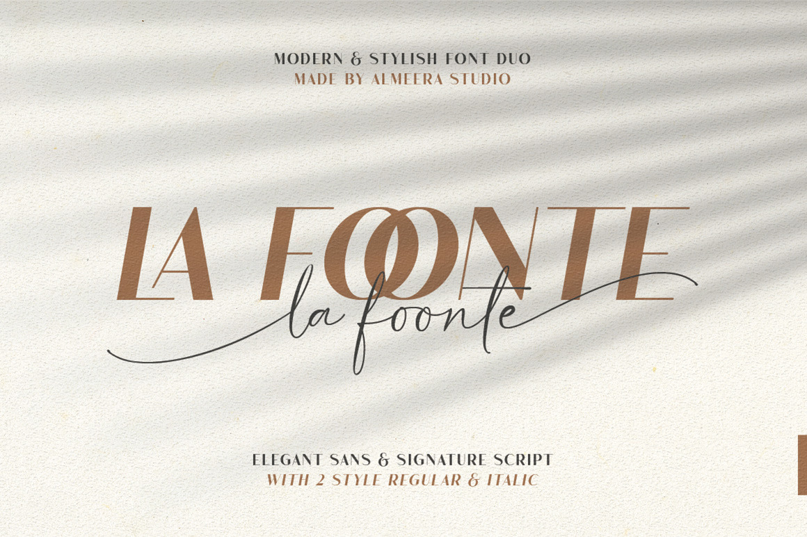 La Foonte | Sans Script Font Duo