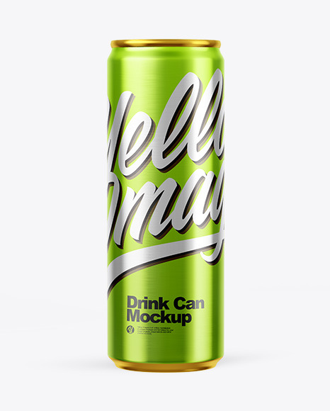 Metallic Drink Can Mockup