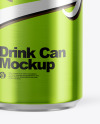 Metallic Drink Can Mockup