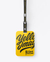 Lanyard w/ Plastic ID Card Mockup