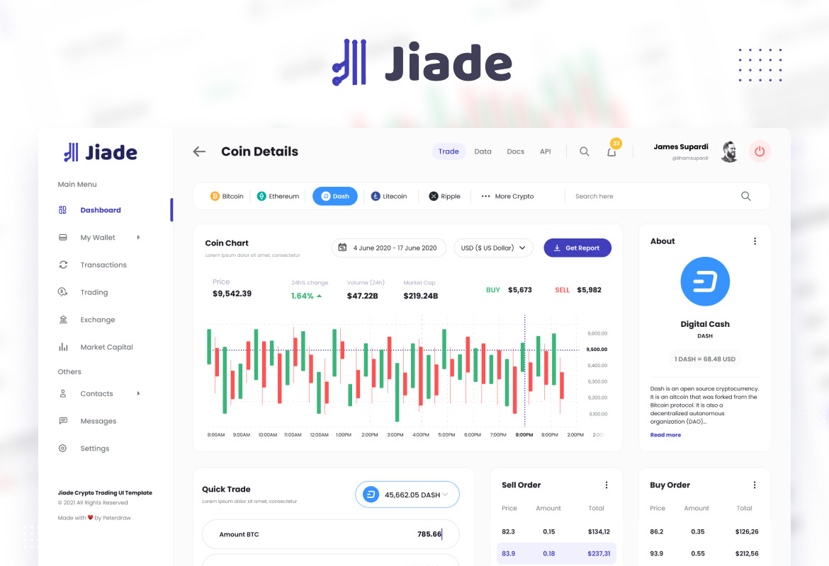 Jiade - Modern Crypto Trading UI Template