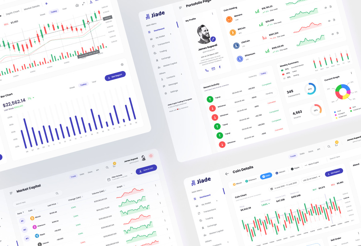 Jiade - Modern Crypto Trading UI Template