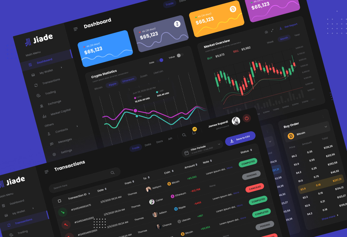 Jiade - Modern Crypto Trading UI Template