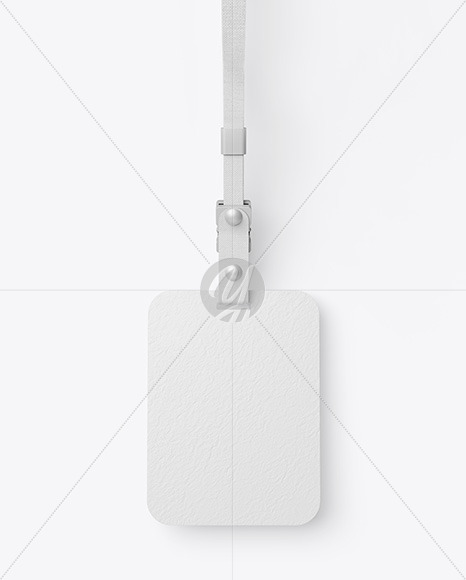 Lanyard w/ Paper ID Card Mockup