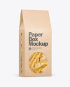 Kraft Paper Box With Corn Flakes Mockup