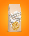 Kraft Paper Box With Corn Flakes Mockup