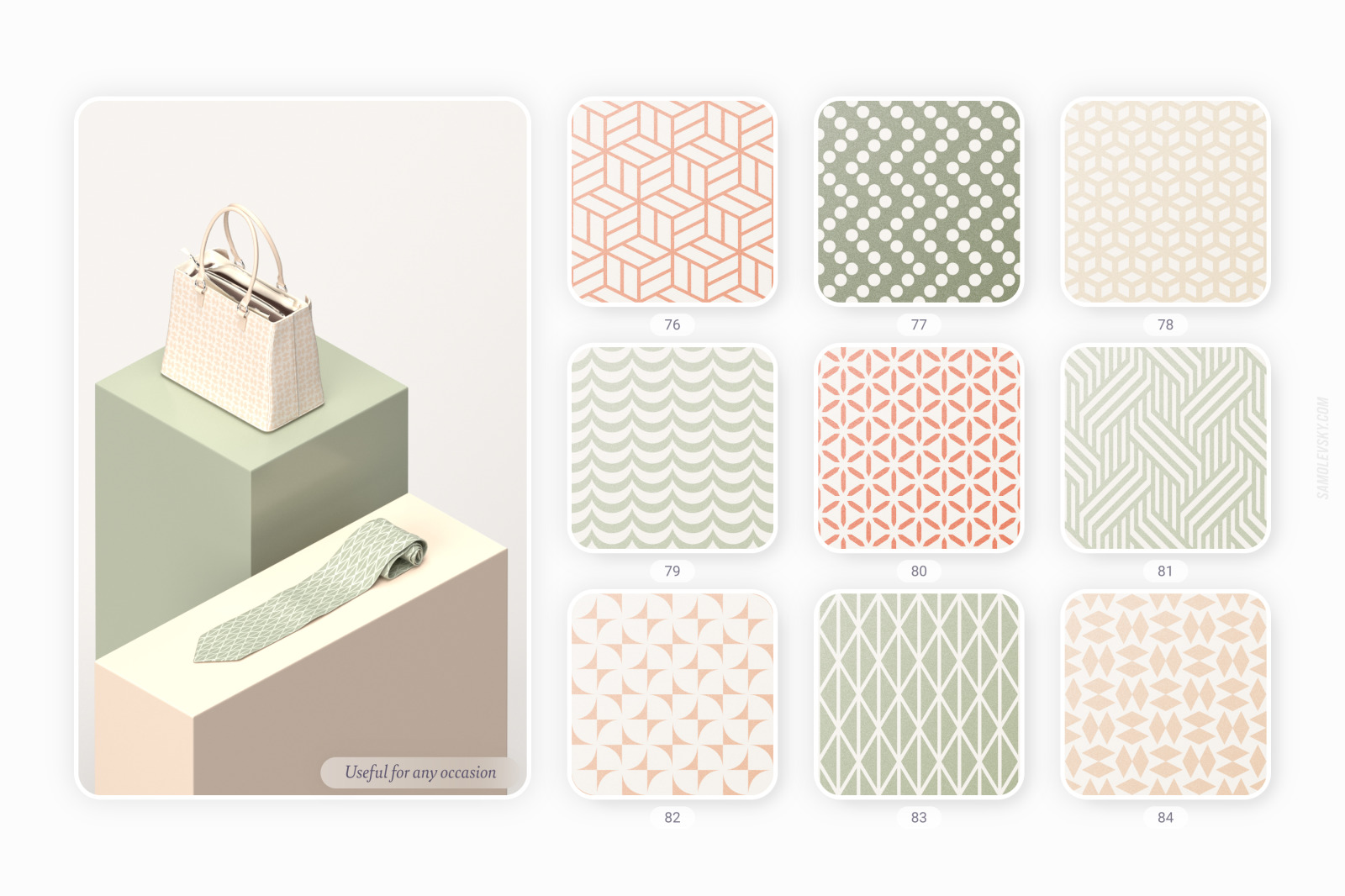 Retro geometric seamless patterns collection