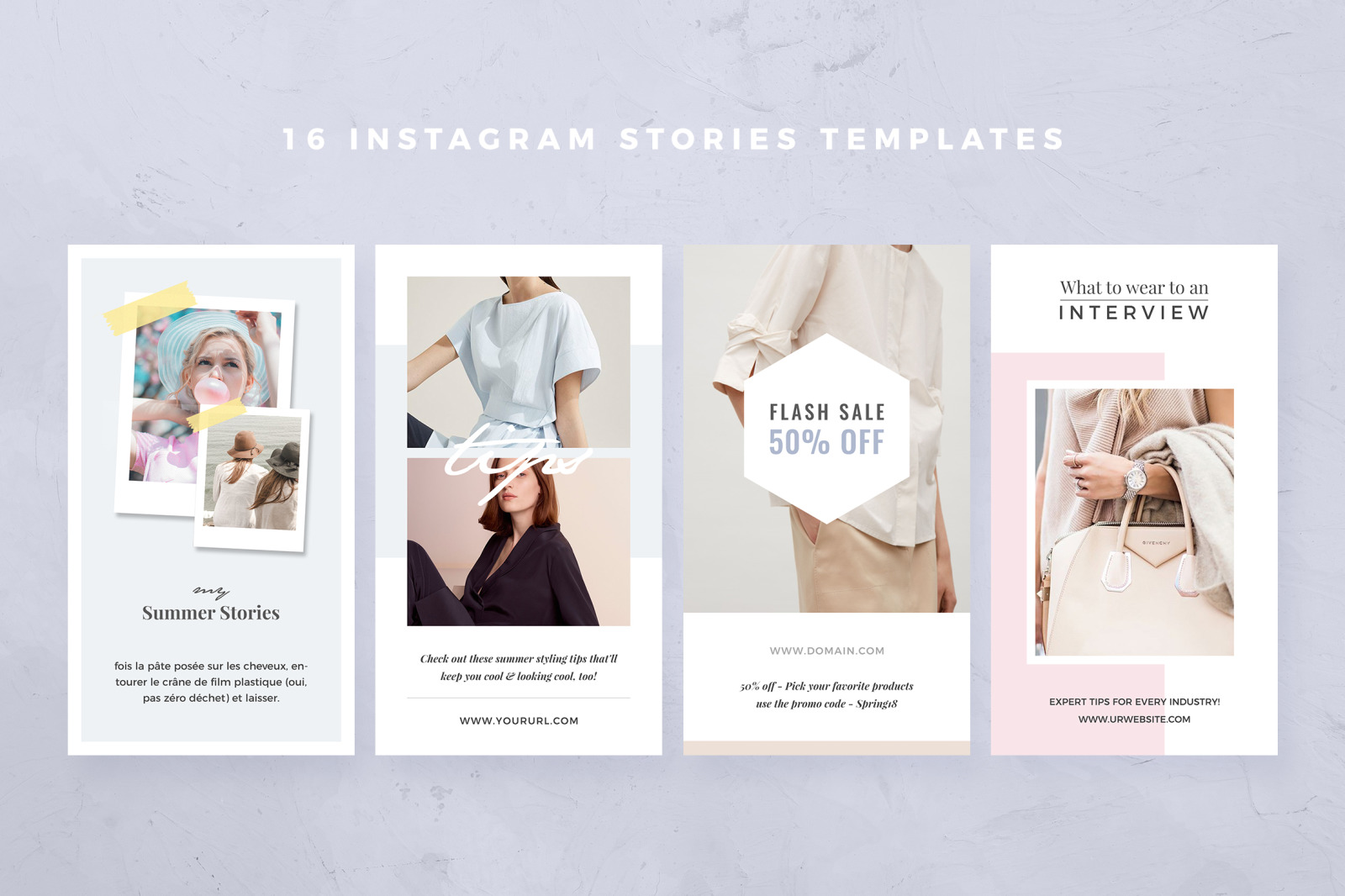 Minimal Instagram Stories Templates