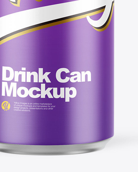 Matte Drink Can Mockup