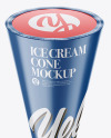 Closed Ice Cream Cone Mockup