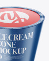 Closed Ice Cream Cone Mockup