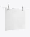 Matte Poster A4 w/ Pins Mockup-Half Side View
