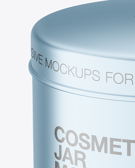 Metallic Cosmetic Jar Mockup
