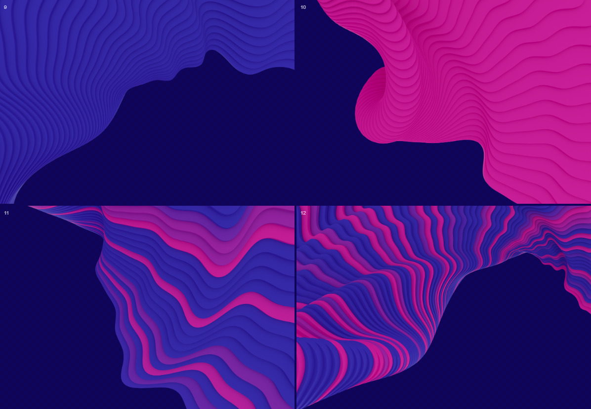 Abstract 3D Wavy Striped Backgrounds Abstract 3D Wavy Striped Backgrounds