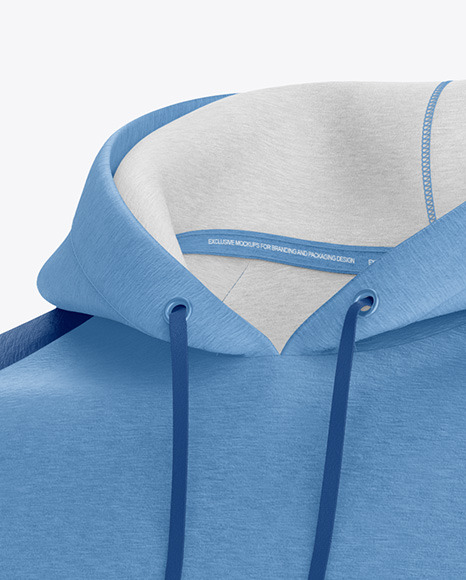 Heather Hoodie Mockup - Half Side View