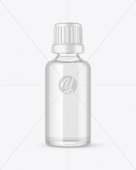 50ml Clear Glass Bottle Mockup