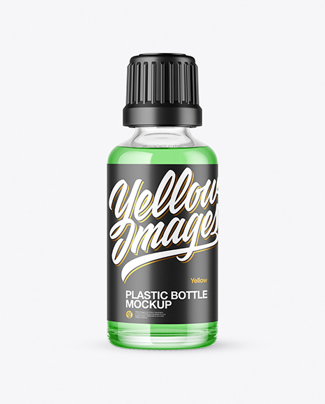 50ml Clear Glass Bottle Mockup