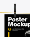 Matte Poster A4 w/ Pins Mockup