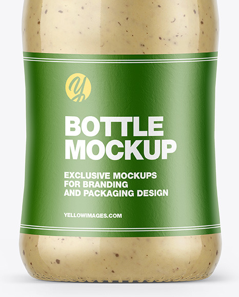 Mushrooms Sauce Bottle Mockup