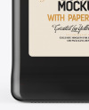 Square Dark Glass Bottle Mockup