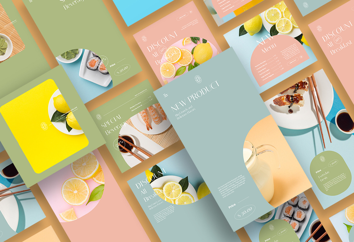 Refreshing Beverage Instagram Post and Story Template