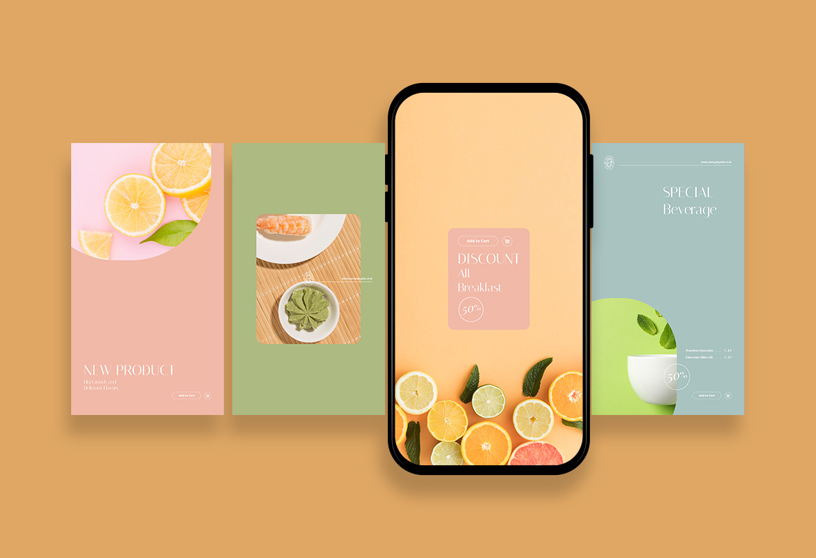 Refreshing Beverage Instagram Post and Story Template