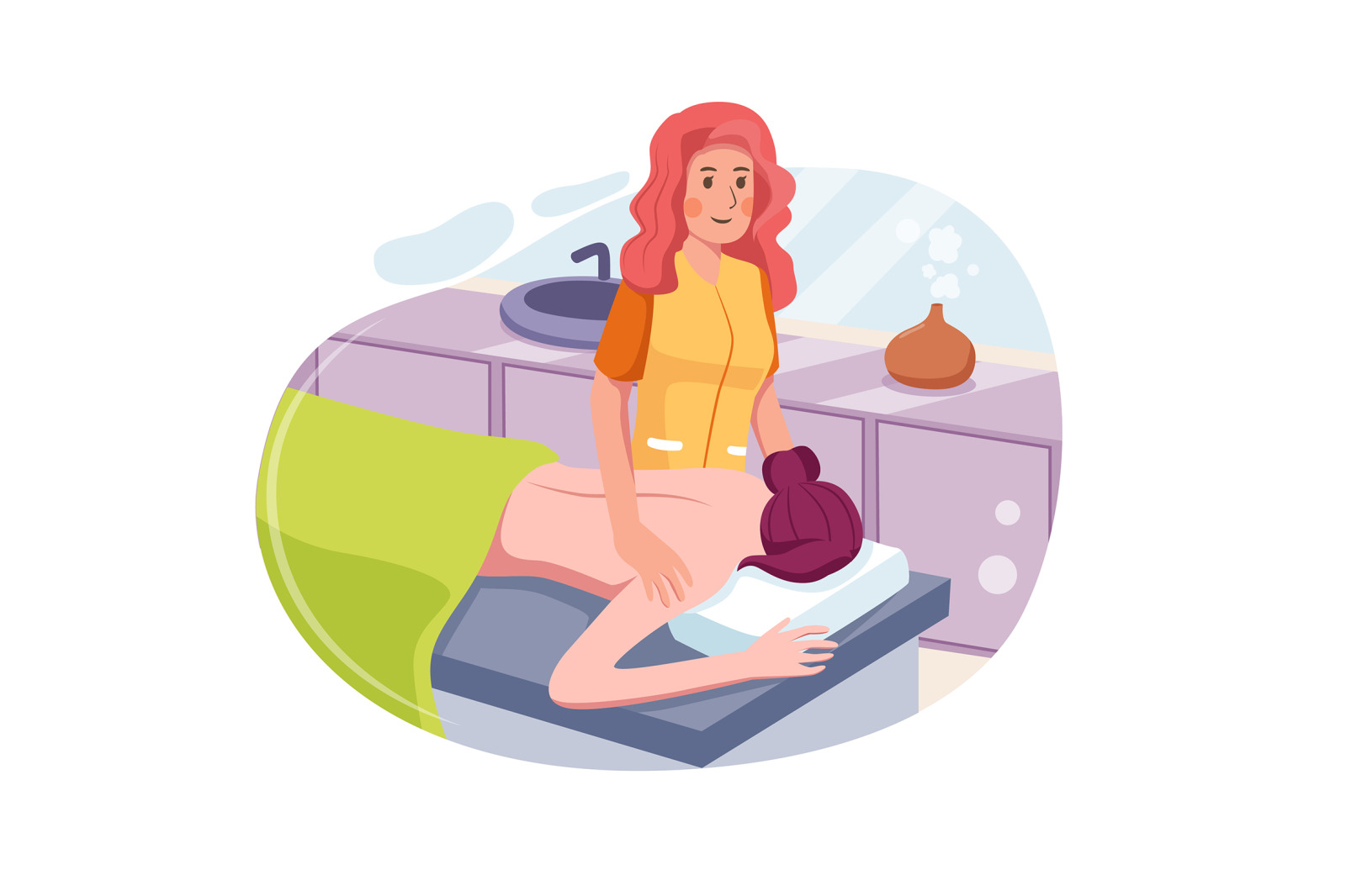 M202_Massage Service Illustrations M202_Massage Service Illustrations