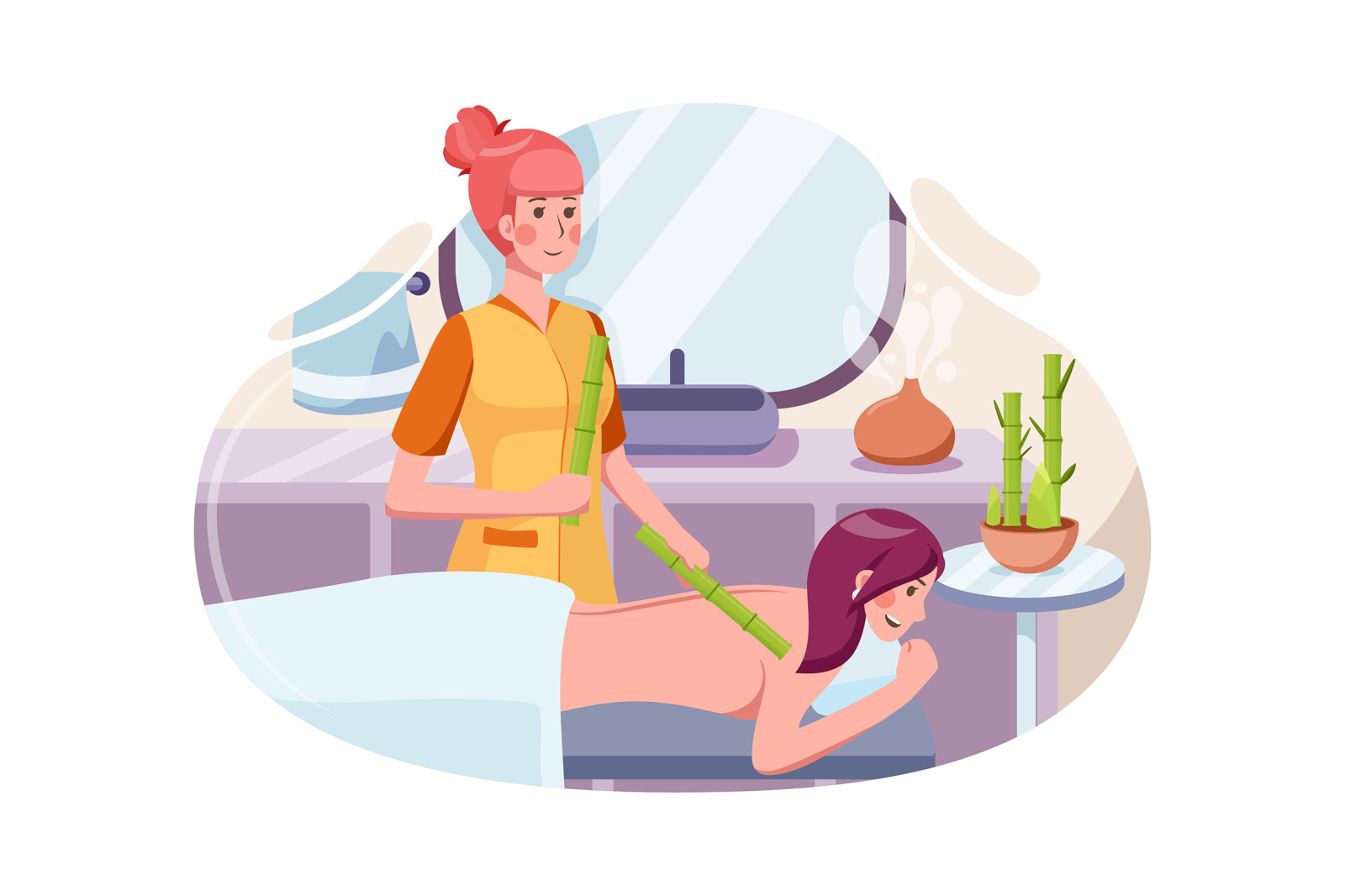 M202_Massage Service Illustrations M202_Massage Service Illustrations
