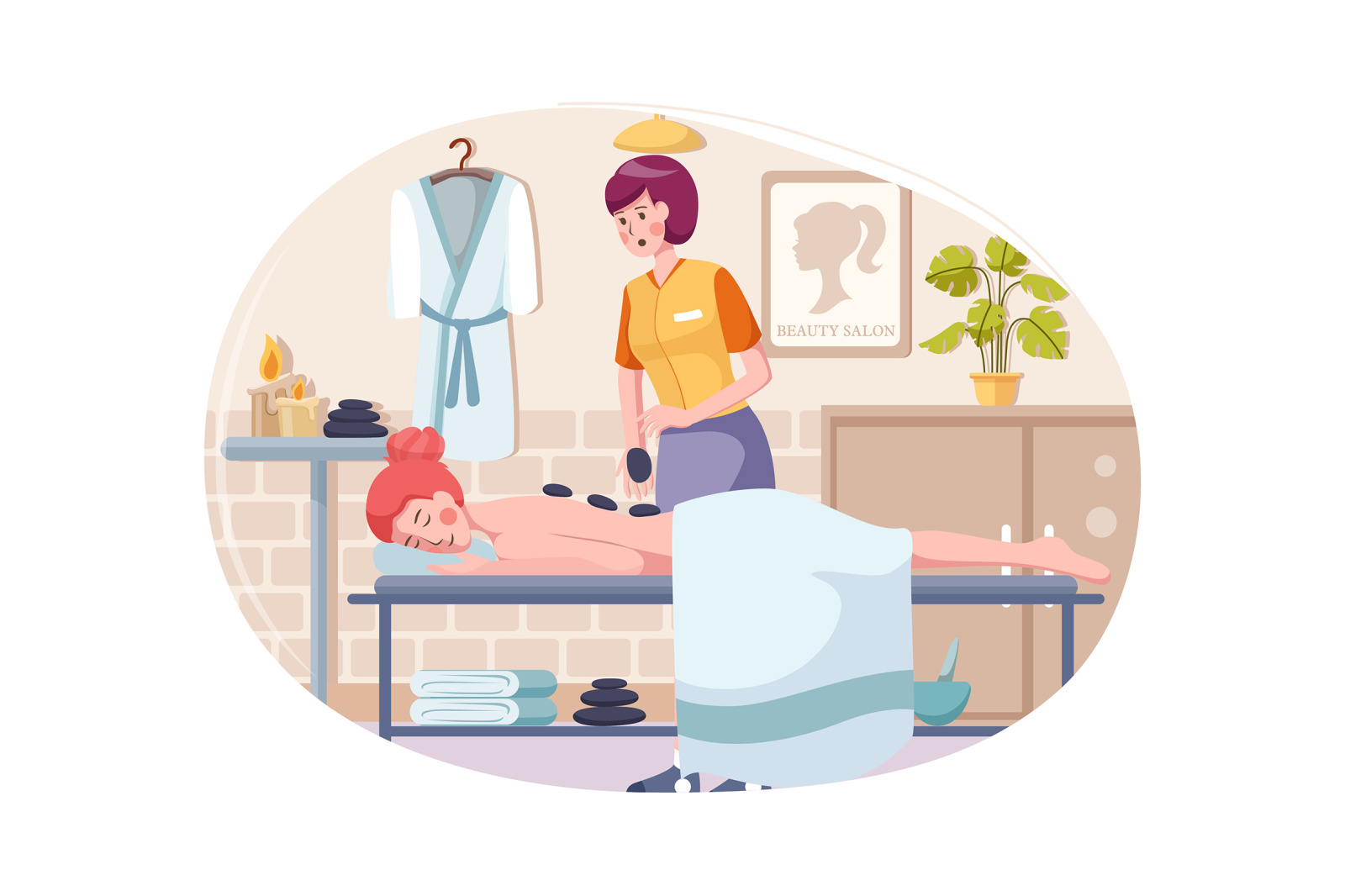 M202_Massage Service Illustrations M202_Massage Service Illustrations