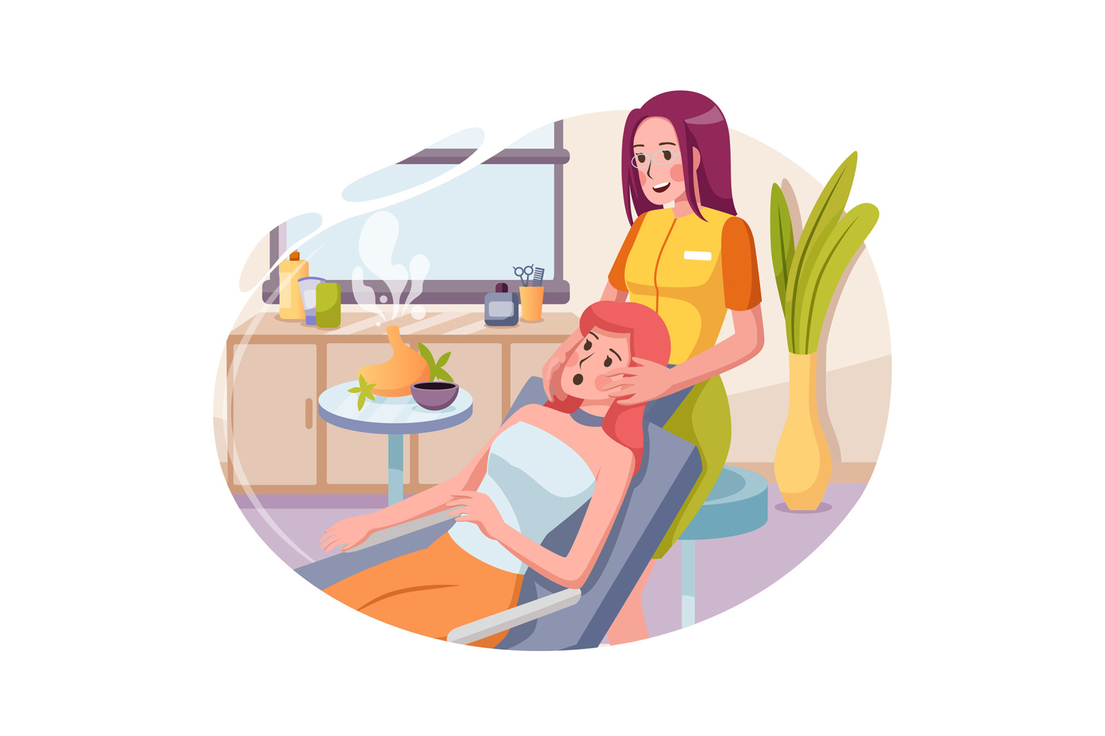 M202_Massage Service Illustrations M202_Massage Service Illustrations