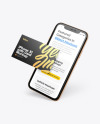 Apple iPhone 11 Pro w/ Business Card Mockup