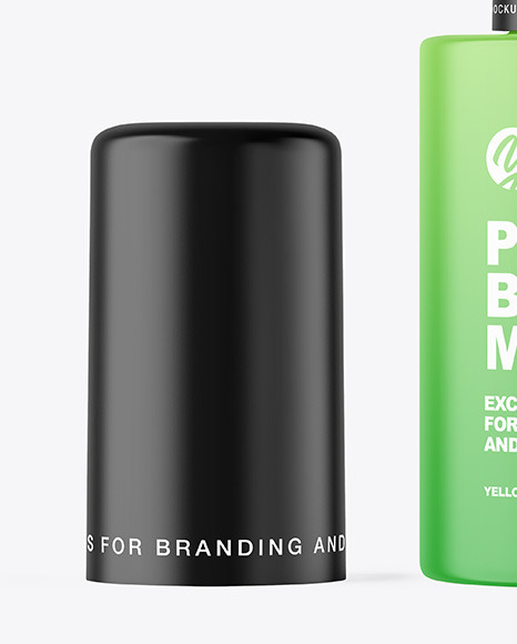 Matte Cosmetic Bottle with Pump Mockup