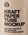 Kraft Tube with Straws Mockup