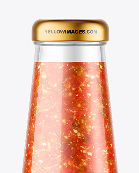 Hot Tomato Sauce Bottle Mockup