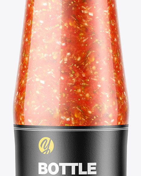 Hot Tomato Sauce Bottle Mockup