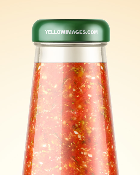 Hot Tomato Sauce Bottle Mockup