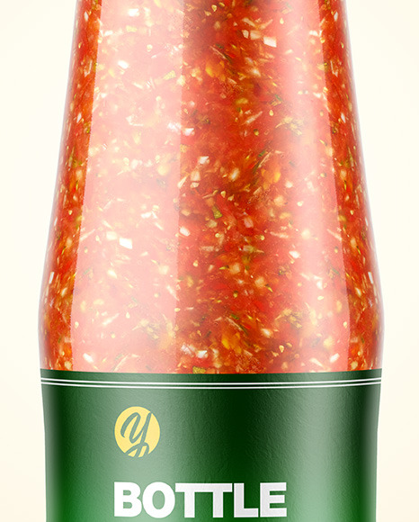 Hot Tomato Sauce Bottle Mockup