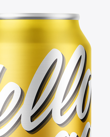 Matte Metallic Drink Can Mockup