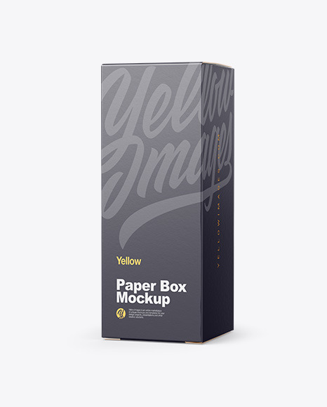 Amber Glass Dropper Bottle w/ Paper Box Mockup