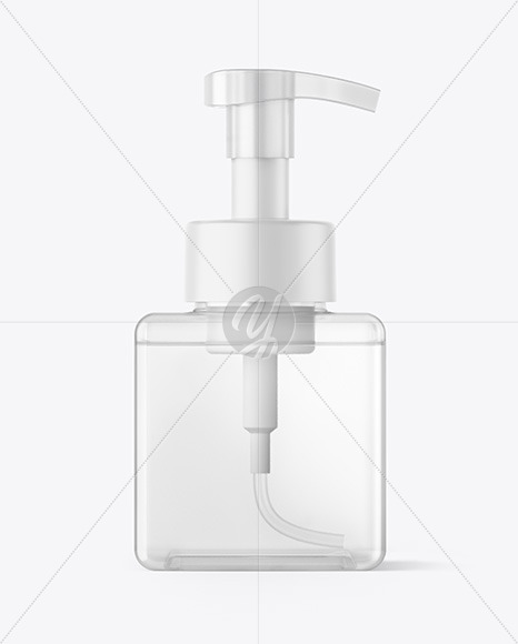 Clear Bottle with Pump Mockup