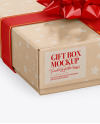 Kraft Gift Box Mockup