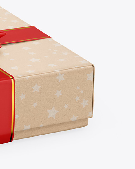 Kraft Gift Box Mockup