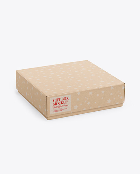 Kraft Gift Box Mockup